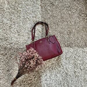 Coach Women's Small Christie Carryall In Crossgrain Leather Burgundy F57520